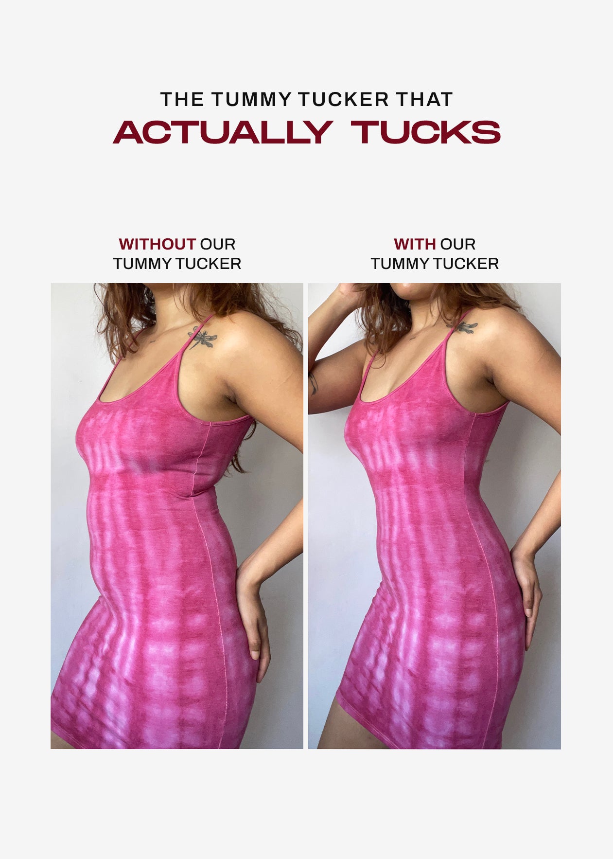difference after wearing the Invogue's tummy tucker shapewear short