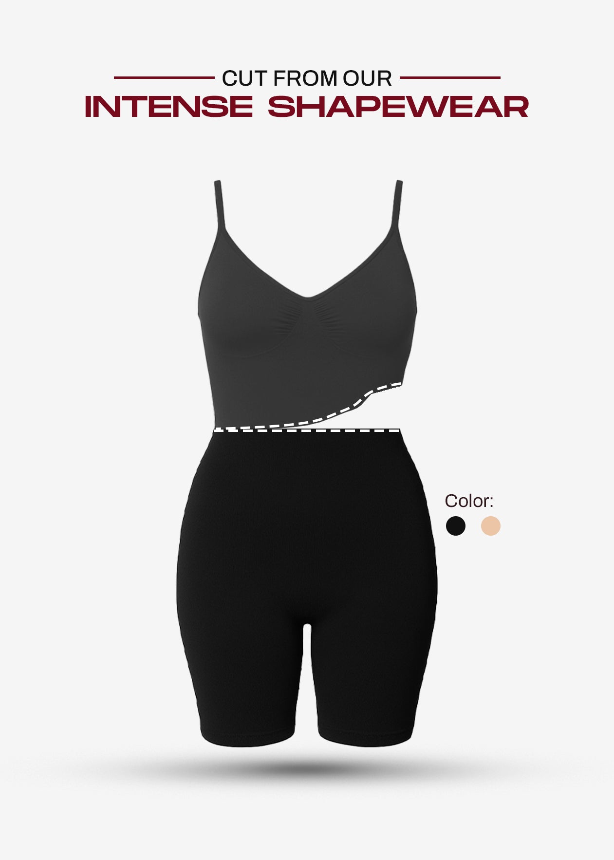 intense shapewear for women in black color