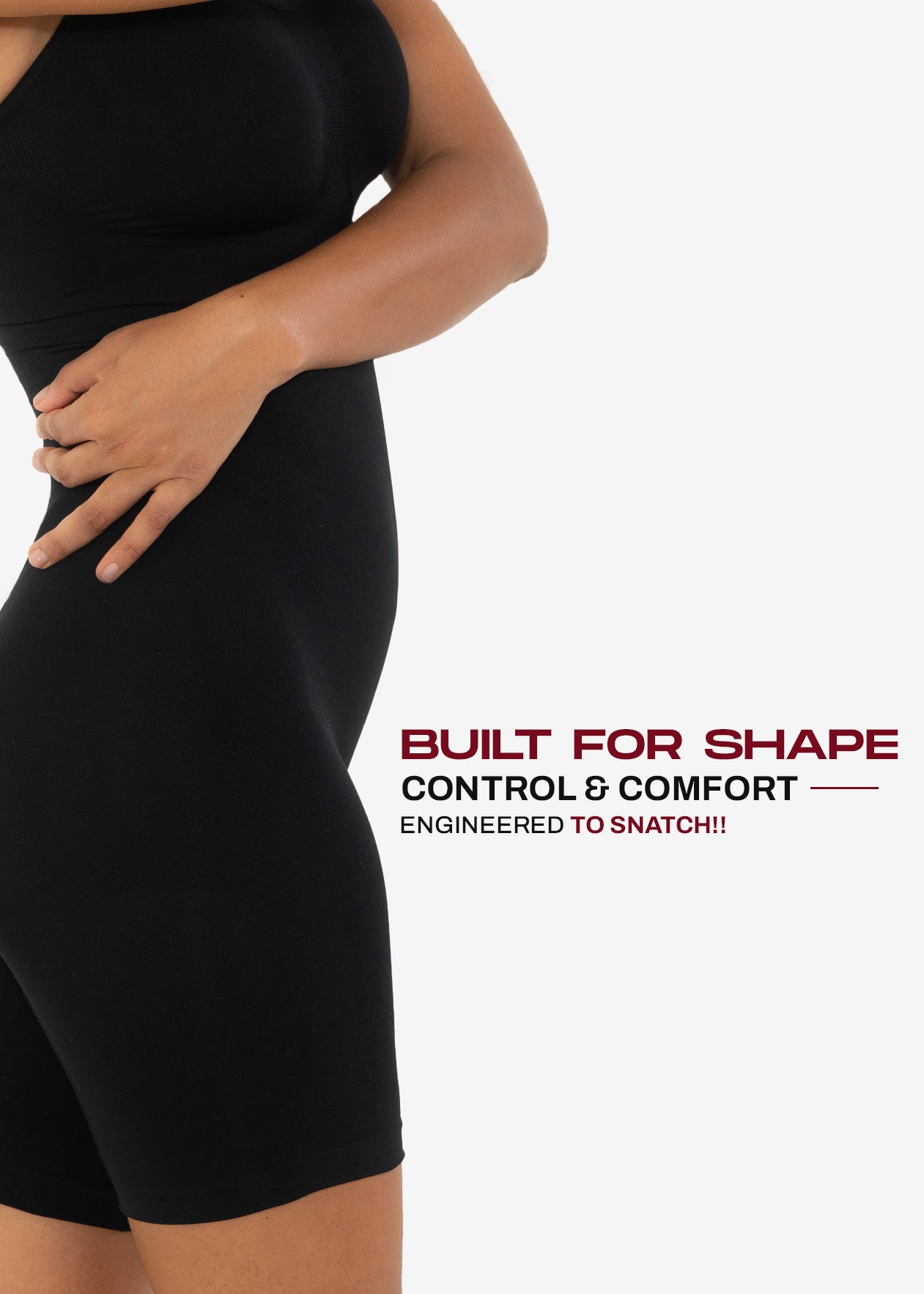 black essentials plus bodysuit bodyshaper