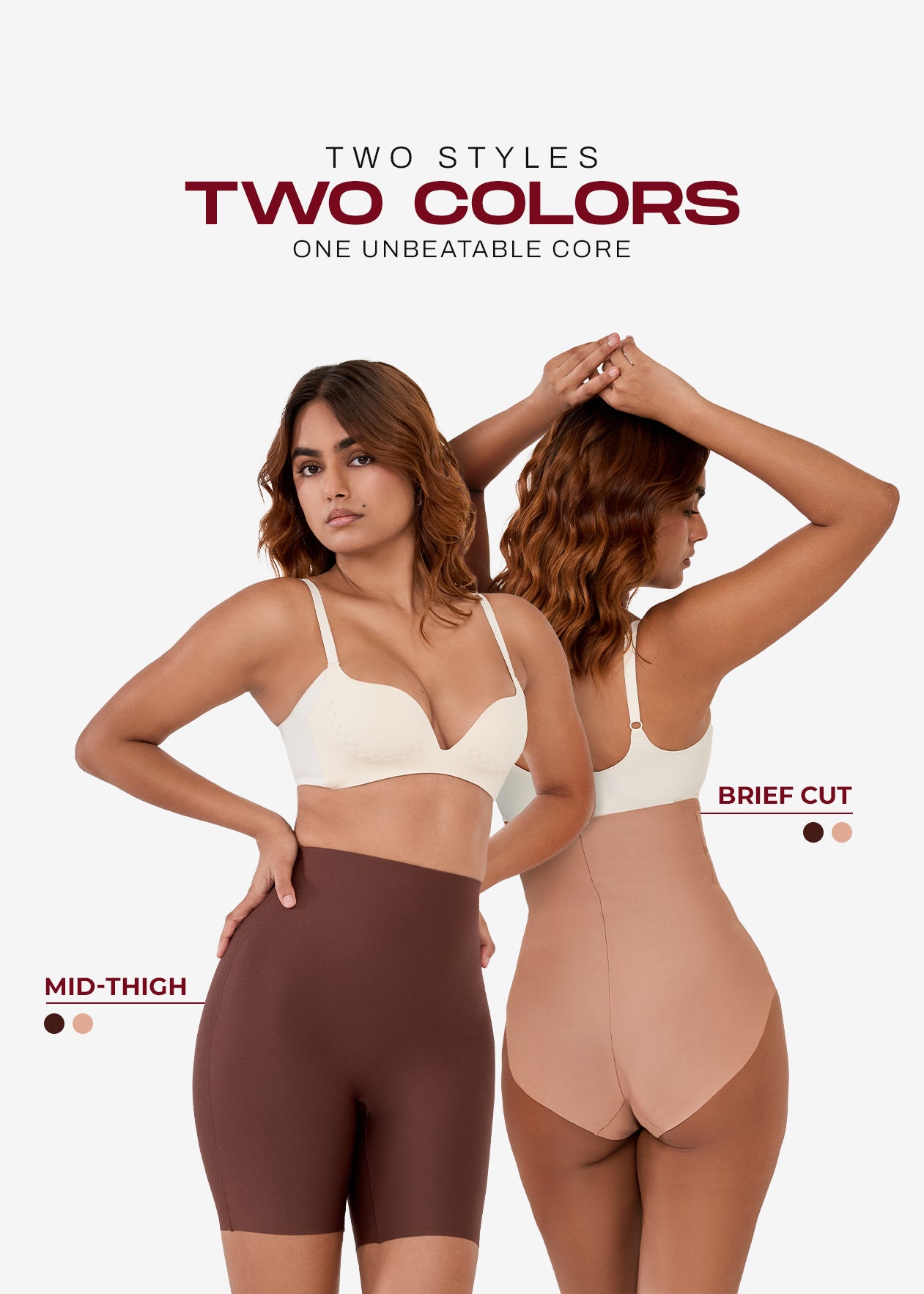 mid thigh and brief cut shaper for women