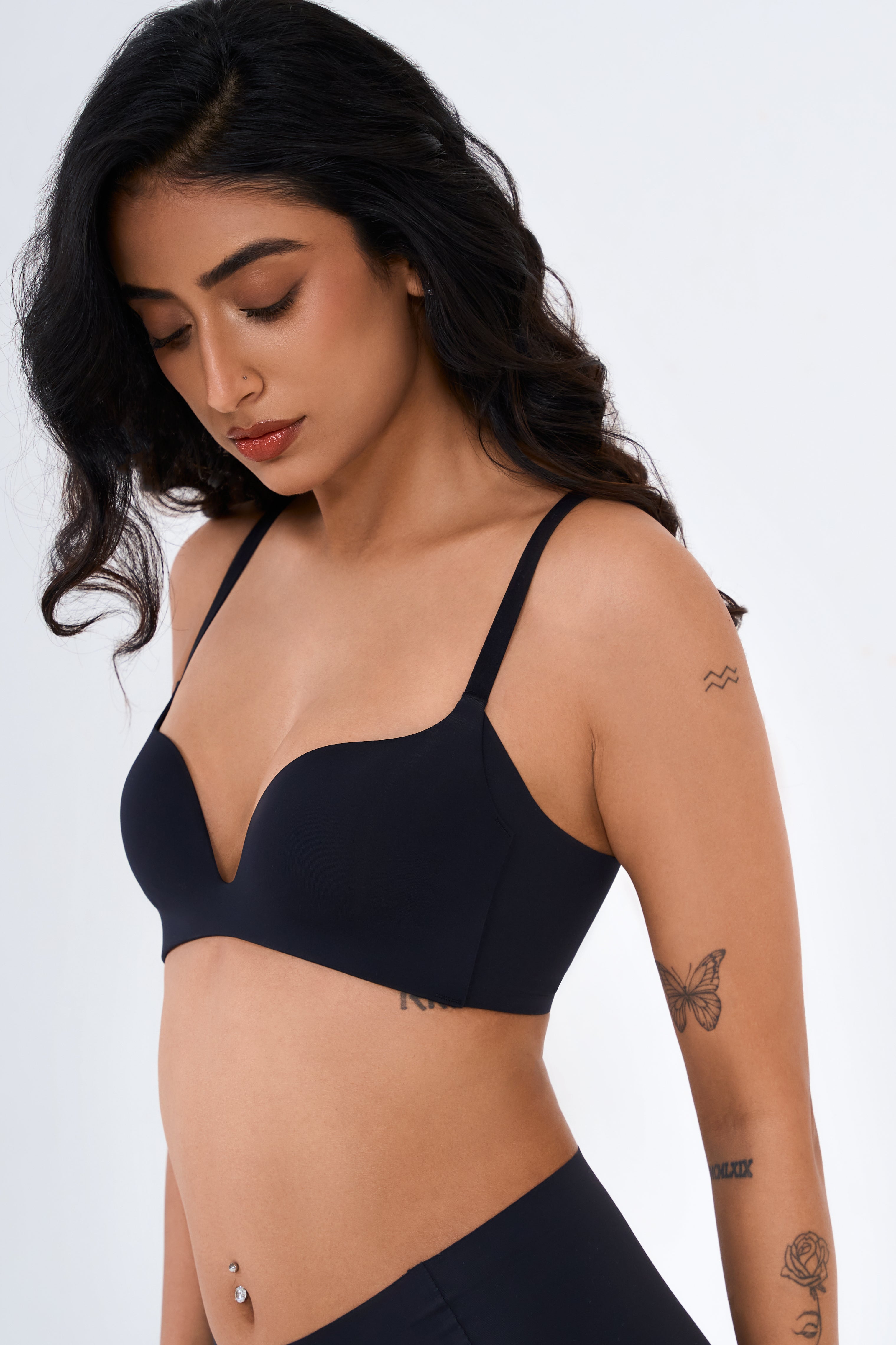 back color no wire underwire bra 